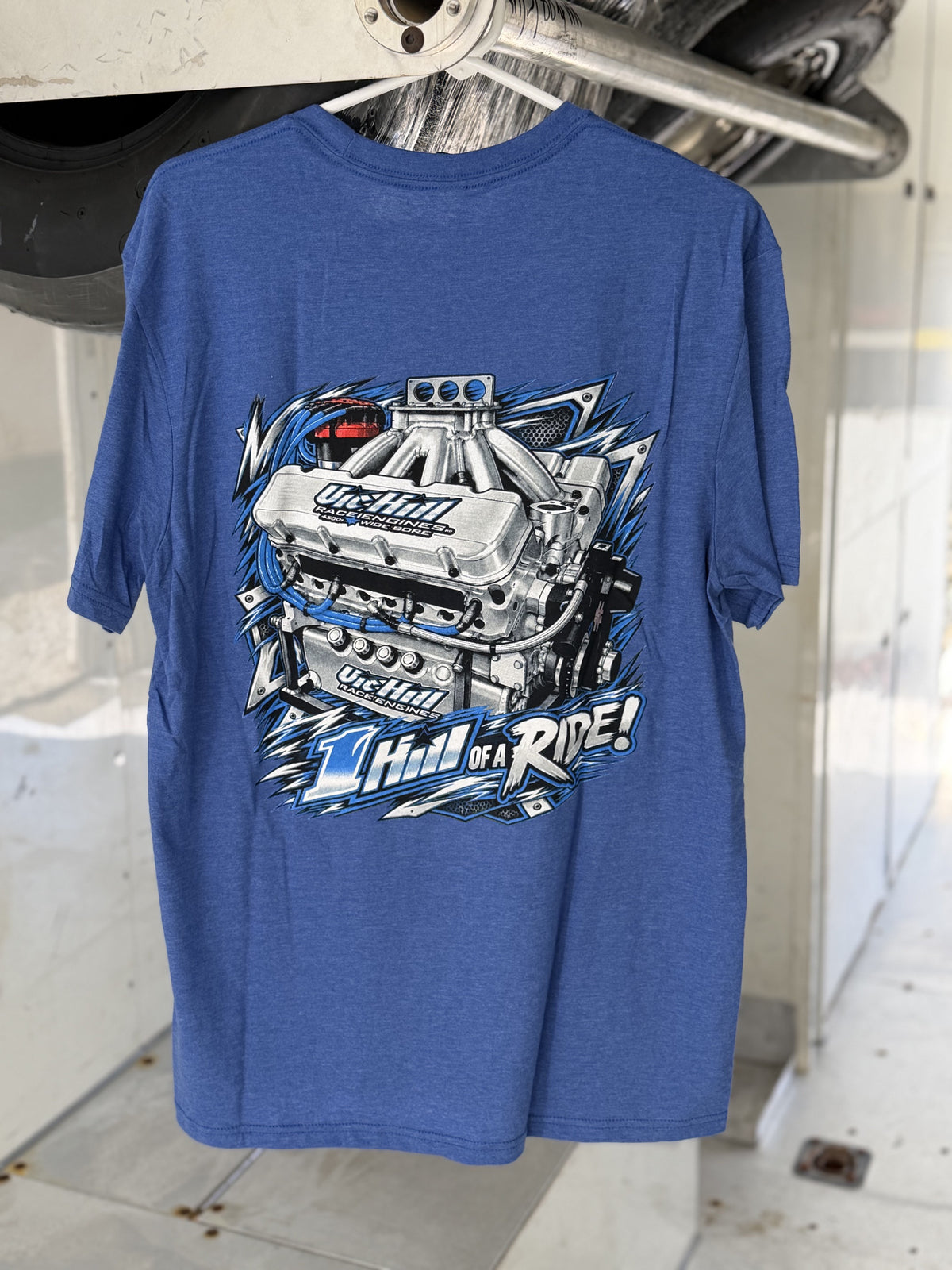 Blue "1 Hill of a Ride" Adult Short Sleeve T-Shirt