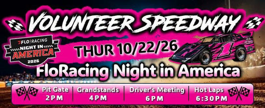 FloRacing Night in America Series Invades Volunteer Speedway on Thursday, October 22