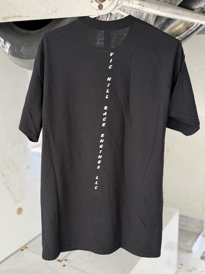 Black "Vic Hill Circle Logo" Adult Short Sleeve T-Shirt