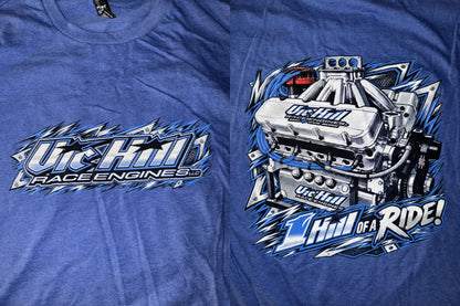 Blue "1 Hill of a Ride" Adult Short Sleeve T-Shirt