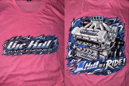 Pink "1 Hill of a Ride" Adult Short Sleeve T-Shirt